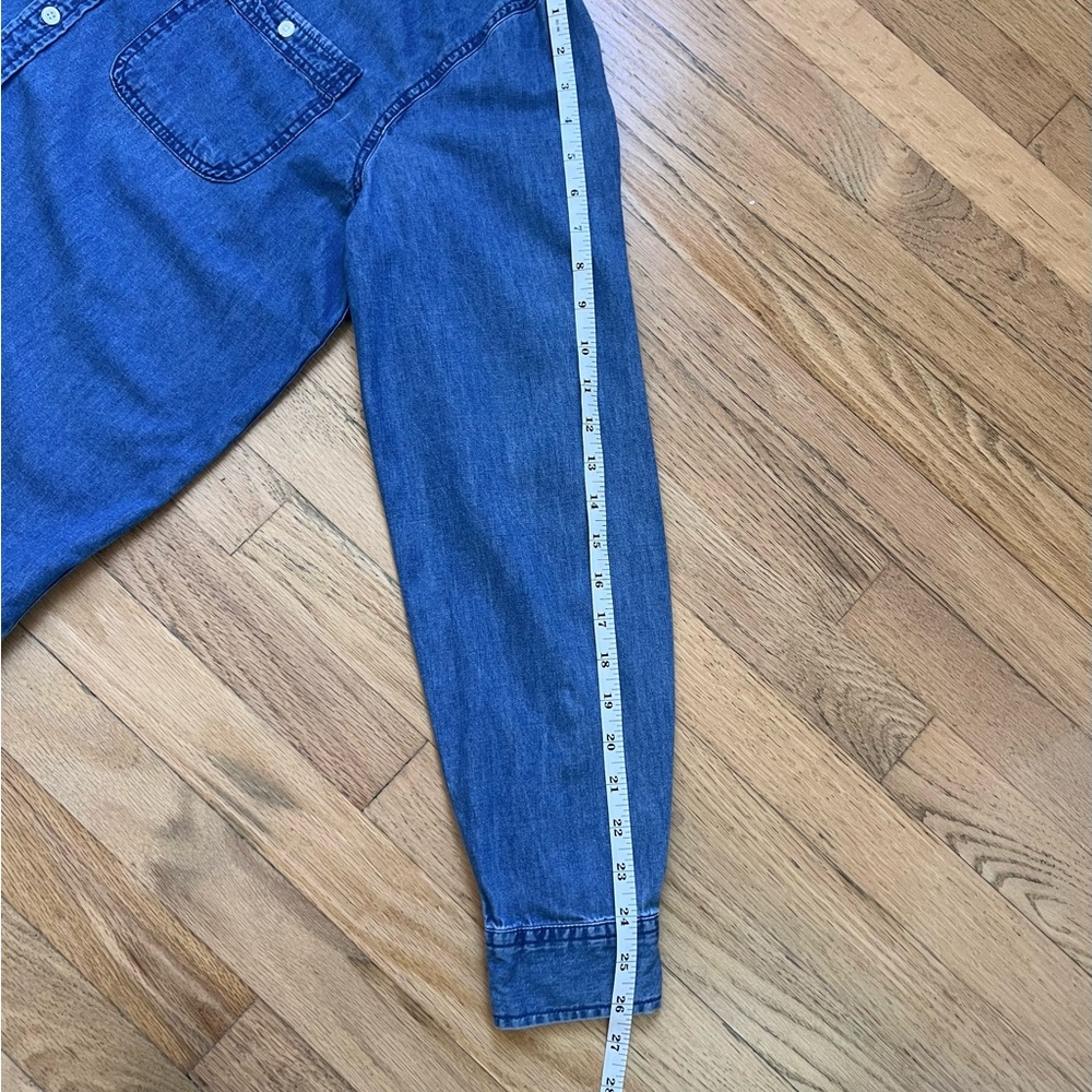 Forever 21 Men’s Blue Casual Button Down Jean Shirt - M - Picture 6 of 7